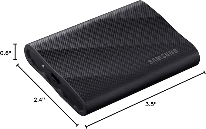 Samsung T9 Portable SSD 1TB, USB 3.2 Gen 2x2 External Solid State Drive, Seq. Read Speeds Up to 2,000MB/s for Gaming, Students and Professionals, MU-PG1T0B/AM, Black