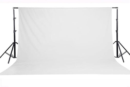 Solid Photography Backdrop Background Chromakey Muslin Portrait Background Screen for Photo Video Studio… (White, 10x7ft)
