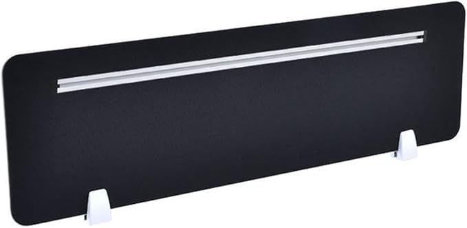 Table Mounted Modesty Panel ，Sneeze Guard Desk Divider， with Slot Sound Proof Mounted Privacy Panel，for Office Cubicle(Black,60cmX30cm)