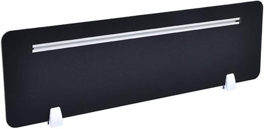 Table Mounted Modesty Panel ，Sneeze Guard Desk Divider， with Slot Sound Proof Mounted Privacy Panel，for Office Cubicle(Black,120cmX30cm)