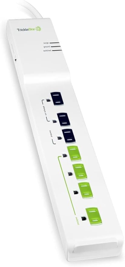 TrickleStar TS1104 7 Outlet APS, 1080 Joules, 3 ft Cord White