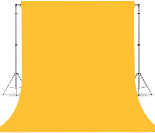 Yellow Photo Backdrop, Photo Booth Portrait Photography Background, Studio Yellow Backdrop for Photoshoot Streaming Video Shooting 8FTx10FT