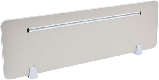 Table Mounted Modesty Panel ，Sneeze Guard Desk Divider， with Slot Sound Proof Mounted Privacy Panel，for Office Cubicle(Silver,120cmX30cm)