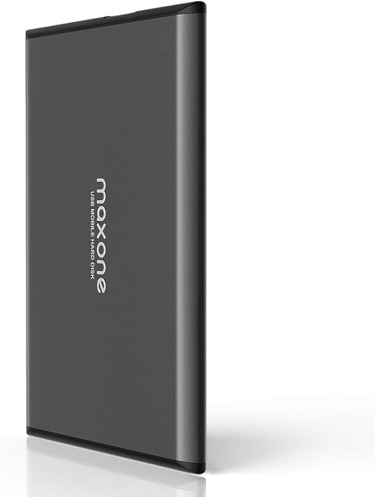 Maxone 250GB Ultra Slim Portable External Hard Drive HDD USB 3.0 Compatible with PC, Laptop - Charcoal Grey