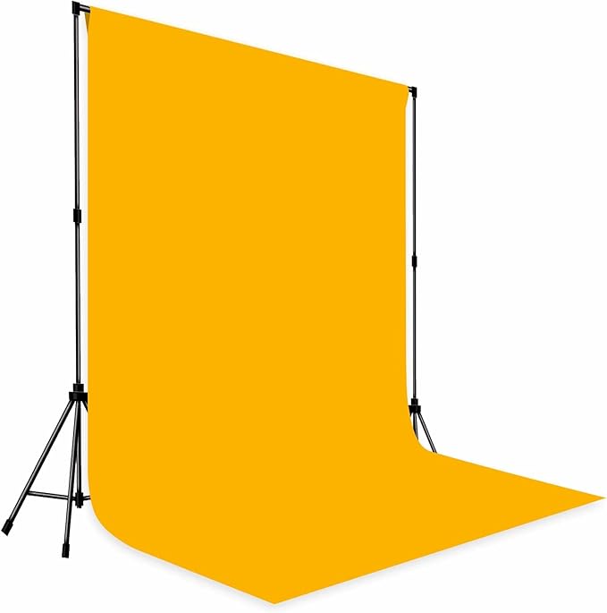 Photo Backdrop Yellow Screen Background Fabric Professional Photography Solution 10x10ft Seamless Design Eliminate Wrinkles Short Video Food Photography Summer Theme Event
