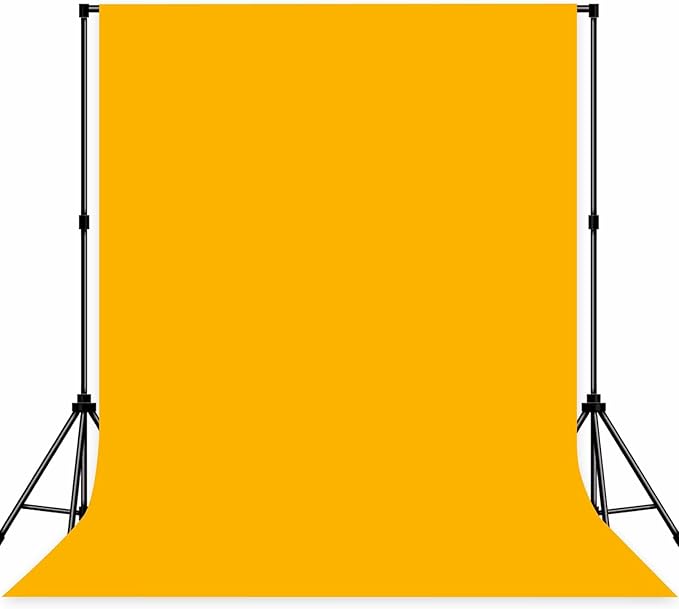 Photo Backdrop Yellow Screen Background Fabric Professional Photography Solution 10x10ft Seamless Design Eliminate Wrinkles Short Video Food Photography Summer Theme Event