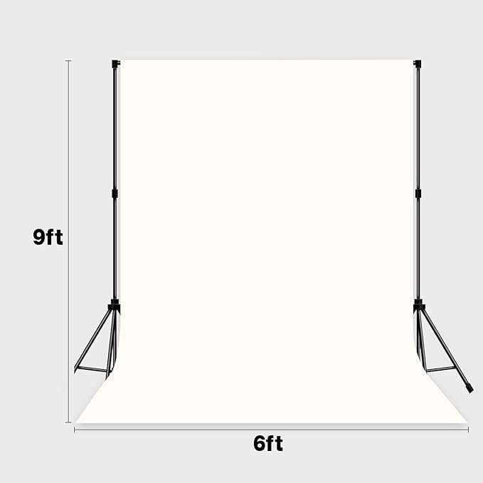 Photo Backdrop White Background Fabric Professional Photography 6x9ft Seamless Design Eliminates Wrinkles Professional Portrait Short Video Minimalist Theme Decoration