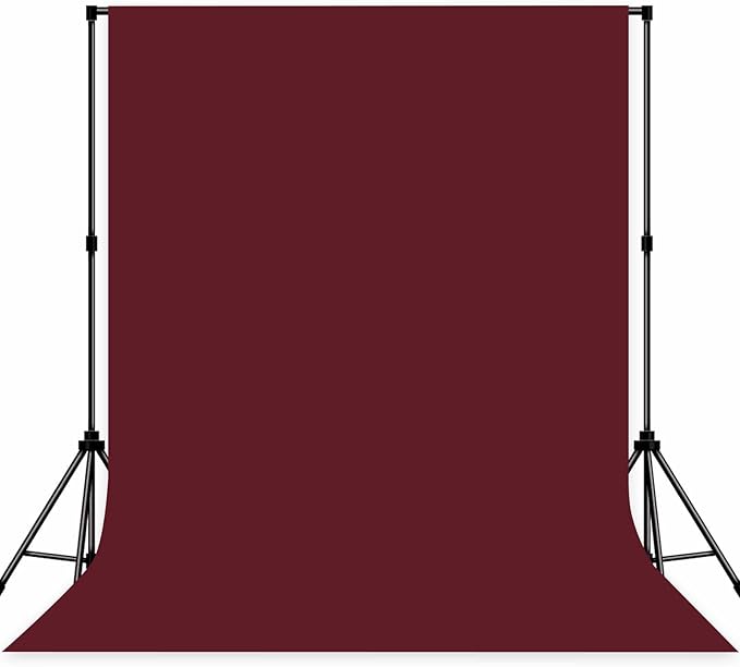 Photo Backdrop Wine Red Background Cloth Professional Photography 10x10ft Seamless Design to Eliminate Wrinkles Wedding Luxury Theme Decoration Art Exhibition Gallery Display