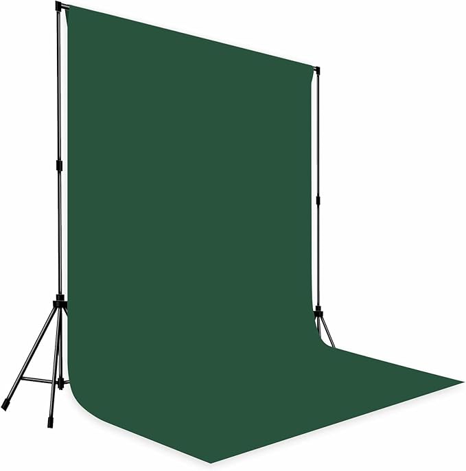 Photo Backdrop Deep Green Background Fabric Professional Photography Solution 5x7ft Seamless Design Eliminate Wrinkles Natural Theme Photography and Flower Background