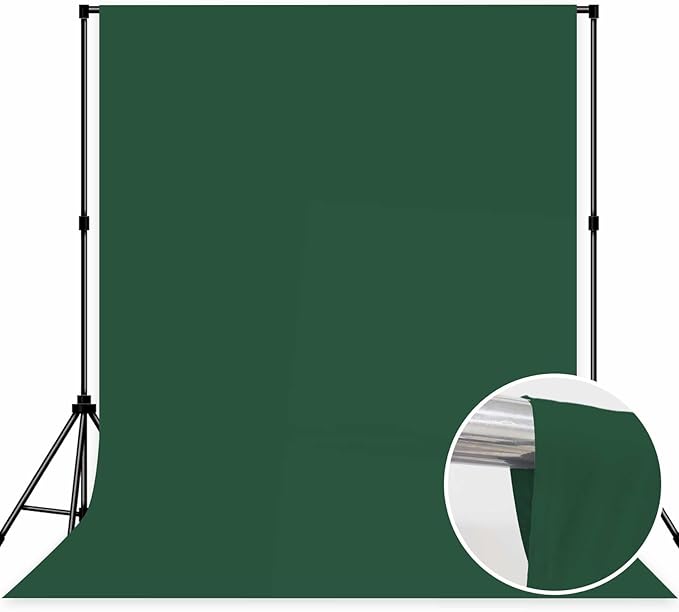 Photo Backdrop Deep Green Background Fabric Professional Photography Solution 10x10ft Seamless Design Eliminate Wrinkles Natural Theme Photography and Flower Background
