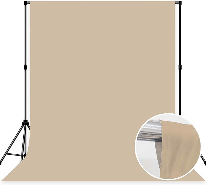 Photo Backdrop Beige Fabric Professional Photography Solution 5x7ft Seamless Design Eliminate Wrinkles Baby Shower Pregnant Women Shooting Scene Background