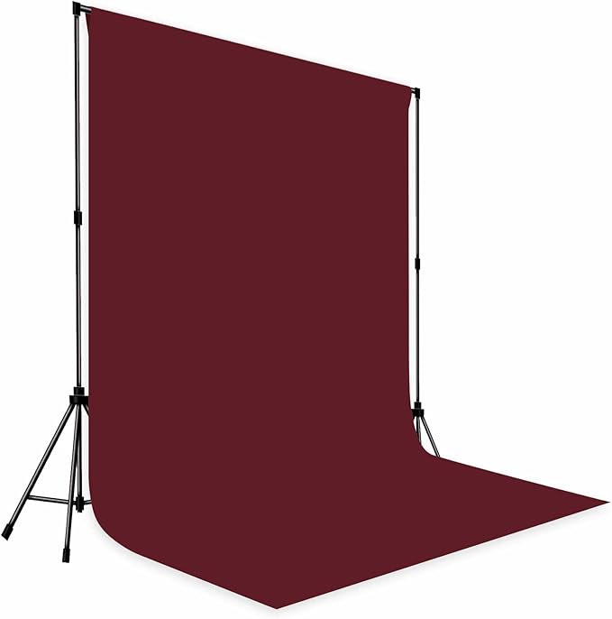 Photo Backdrop Wine Red Background Cloth Professional Photography 8x10ft Seamless Design to Eliminate Wrinkles Wedding Luxury Theme Decoration Art Exhibition Gallery Display