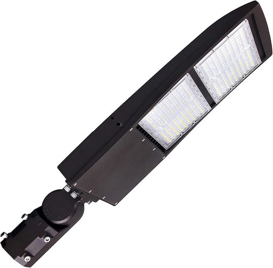 480V 300W LED Shoebox Street Light, 42000LM LED Area Pole Fixture for Parking Lot, IP65 Outdoor Commercial Area Road Light 5000K DLC UL Certified