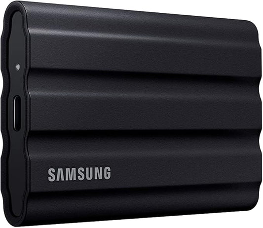 Samsung T7 Shield 1TB, up to 1050MB/s, USB 3.2 Gen2, Rugged, IP65 Rated, for Photographers, Content Creators and Gaming, Portable External Solid State Drive (MU-PE1T0S/AM, 2022), Black
