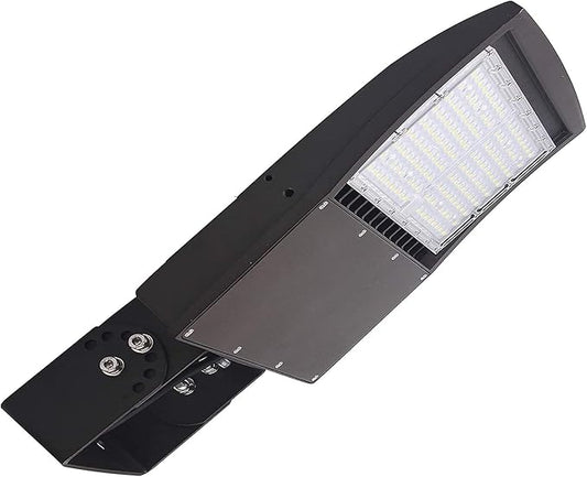 150W LED Parking Lot Lights, Outdoor Dimmable LED Flood Lights, 20KV Surge Protector, 450W MH Equiv, Yoke/Wall/Flood Mount LED Shoebox Lights DLC UL 5000K 100-277V