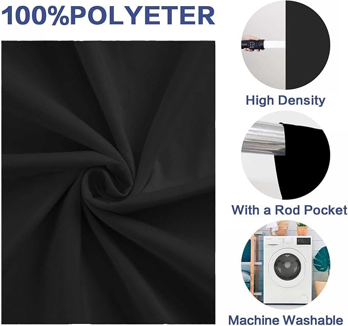 Photo Backdrop Black Background Cloth Professional Photography 8x10ft Seamless Design Eliminates Wrinkle Portrait Photography Wedding Dark Theme Decorations
