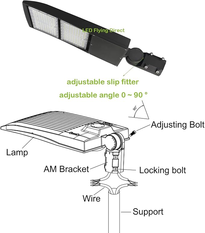 200W LED Parking Lot Pole Lights, Dimmable LED Shoebox Lights, 20KV Surge Protector Built-in 27000LM 600W Equiv. Outdoor Commercial Area Road Lamps, DLC UL Approved 5000K Daylight 100-277VAC