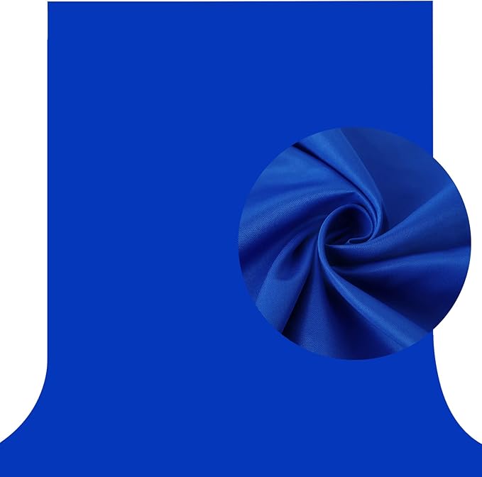 Aimosen 10X7 FT Royal Blue Screen Backdrop for Photography, Chromakey Blue Photo Background Curtain Seamless for Video Meeting Photoshoot Party