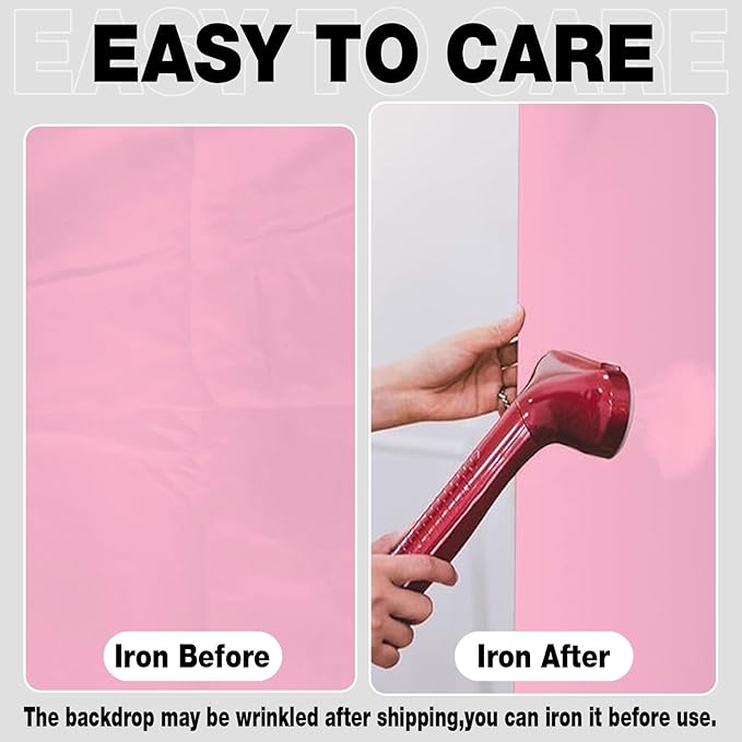 Photo Backdrop Pink Background Fabric Professional 6x9ft Seamless Design Eliminates Wrinkles Princess Theme Decoration Valentine's Day Romantic Setting