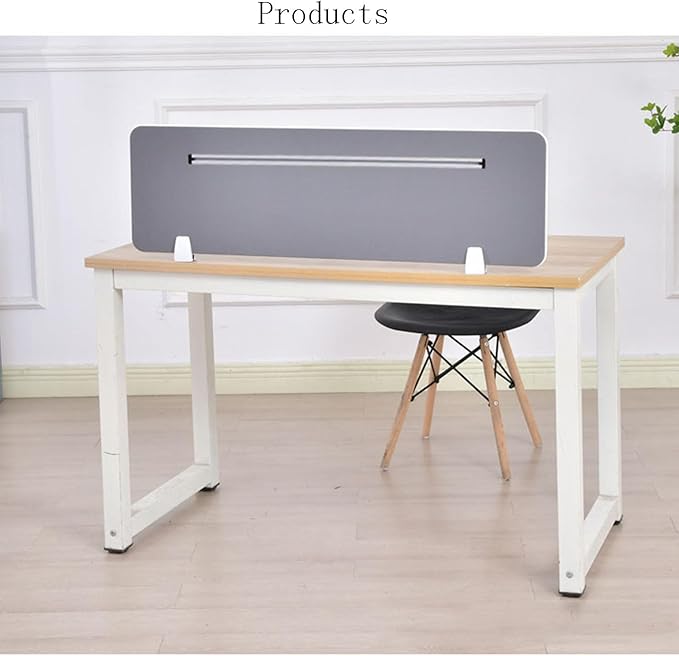 Table Mounted Modesty Panel ，Sneeze Guard Desk Divider， with Slot Sound Proof Mounted Privacy Panel，for Office Cubicle(Orange,120cmX30cm)