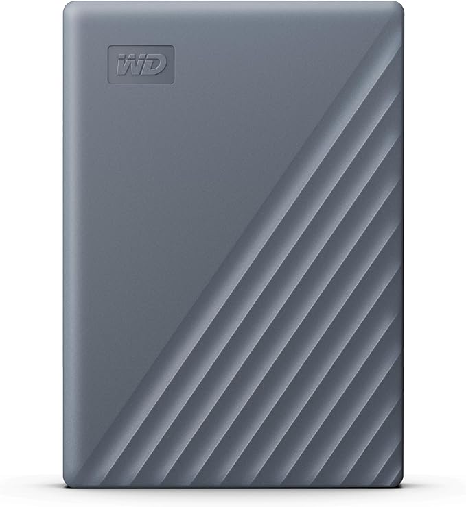 WD 4TB My Passport Portable Hard Drive, Works with USB-C and USB-A, Windows PC, Mac, Chromebook, Gaming Consoles, and Mobile Devices, Backup Software and Password Protection - WDBRMD0040BGY-WESN