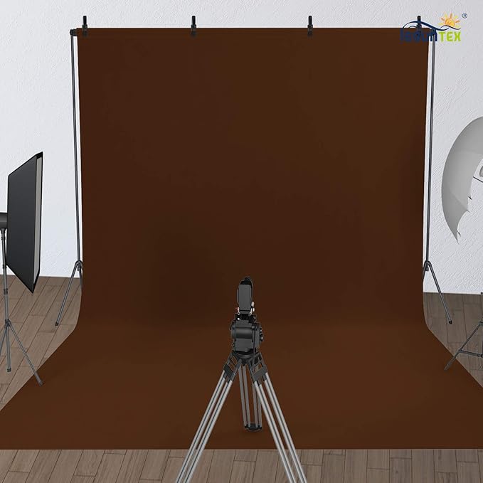 ISSUNTEX 5X7 ft/1.5X2.1 Meters Brown Background Photo Backdrop, Photo Studio, Collapsible High Density Screen for Video Photography and Television