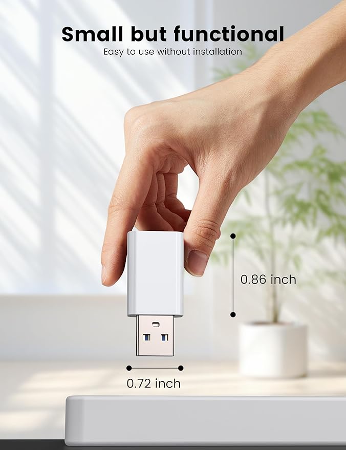 MOSWAG USB to USB C Adapter, USB C Female to USB Male Adapter Compatible with Apple MagSafe Watch 9/8/7/SE/Ultra, for iPhone 15 14 13 12 Mini Pro Max,iPad,Galaxy Note,Pixel,CarPlay,Wall Plug