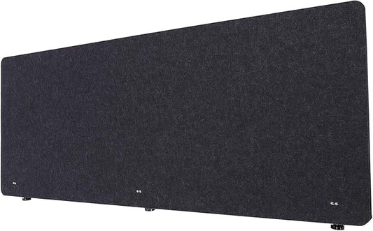 Desktop Privacy Panel, Sound Absorbing Cubicle Desk Divider Privacy Panel for Reduces Noise and Visual Distractions, Office Partition, Clamp-on Type (Dark Grey)