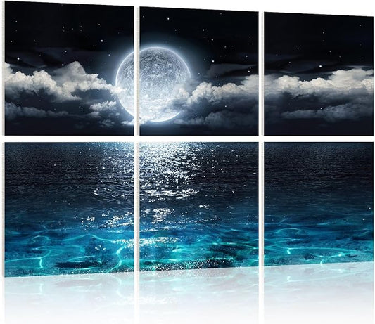 YPY Acoustic Panels Soundproof Wall Panels: Sound Absorbing Wall Art Decorative Sound Proofing Panels Noise Cancelling Acoustical Treatment for Home Studio 6 Pack 72x48 Inches