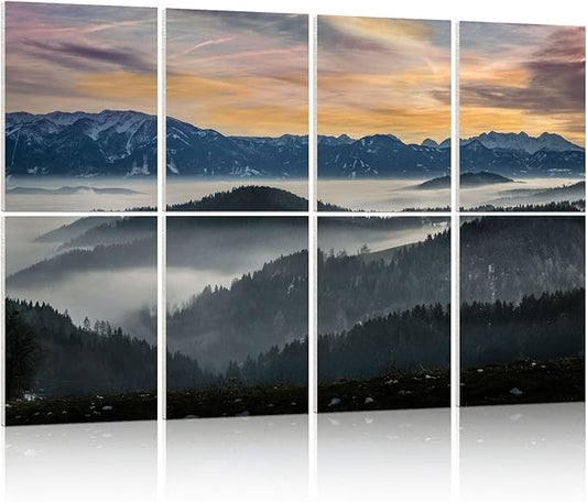 YPY Acoustic Panels Soundproof Wall Panels: Decorative Sound Absorbing Wall Art Soundproofing Panels Recording Studio Acoustical Treatments 8 Pack 48x32 Inches