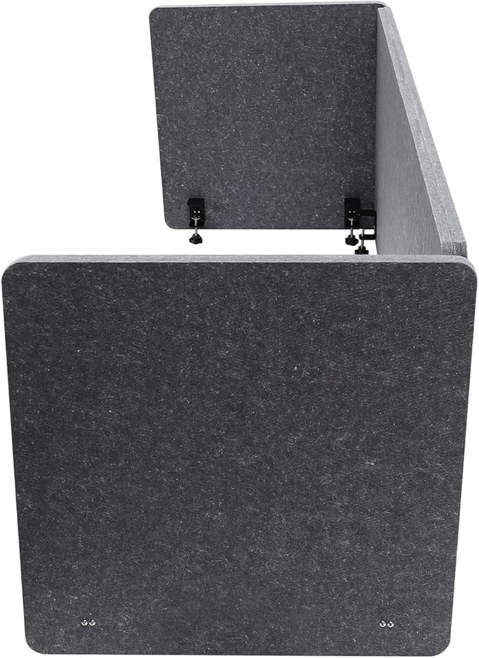 3 Pack Polyester Desk Dividers, Soundproof Room Divider Office Furniture Partitions Desk Panel with Clamps, Stand Up Freestanding Desk Privacy Panel for Office Classroom(59.1"x23.8"+23.8"x23.8")