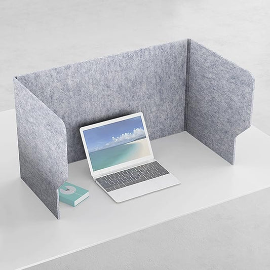 Desk Dividers Desk Panel Desktop Privacy Panel, 24" 32" 40" Freestanding Stand Up 3 Panels Privacy Acoustic Panel, Sound Absorbing Acoustic Desk Divider For Remote Office ( Size : 60cm(23.6in) )