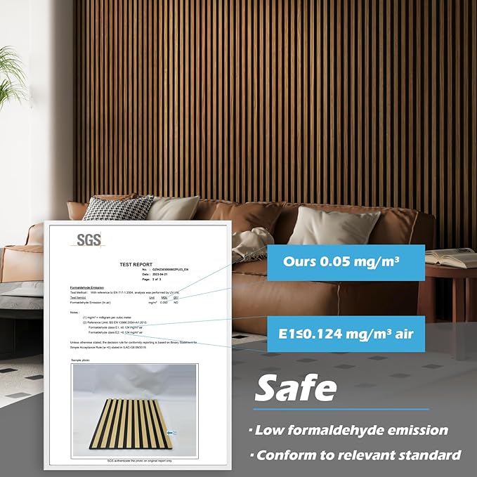 Art3d 2-Pack 48" x 24" Acoustic Wood Panels for Wall, Soundproof Wood Slat Panel for Wall and Ceiling, 3D Fluted Sound Absorbing Paneling for Interior Wall Decor, Living Room, Bedroom - Teak