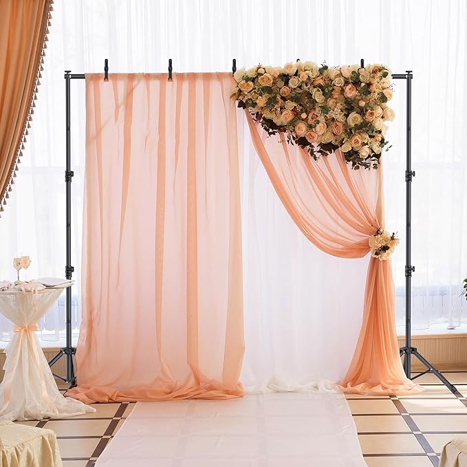 Backdrop Stand 10x7.5ft, Height Adjustable and Width Adjustable Backdrop Stand, Back Drop Stand for Balloon Arch, Photo, Parties