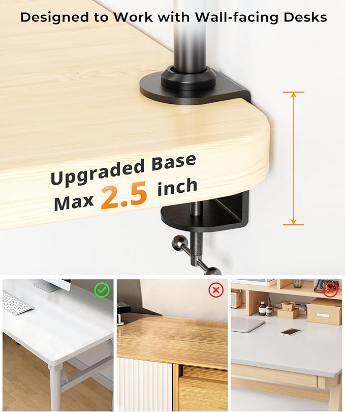 UBeesize Overhead Camera Mount with 360° Adjustable Arm & Phone Holder for TikTok Live Streaming Photography Studio Content Creation, Desk Mount for DSLR Cameras/Webcam/iPhone/Ring Light/Microphone