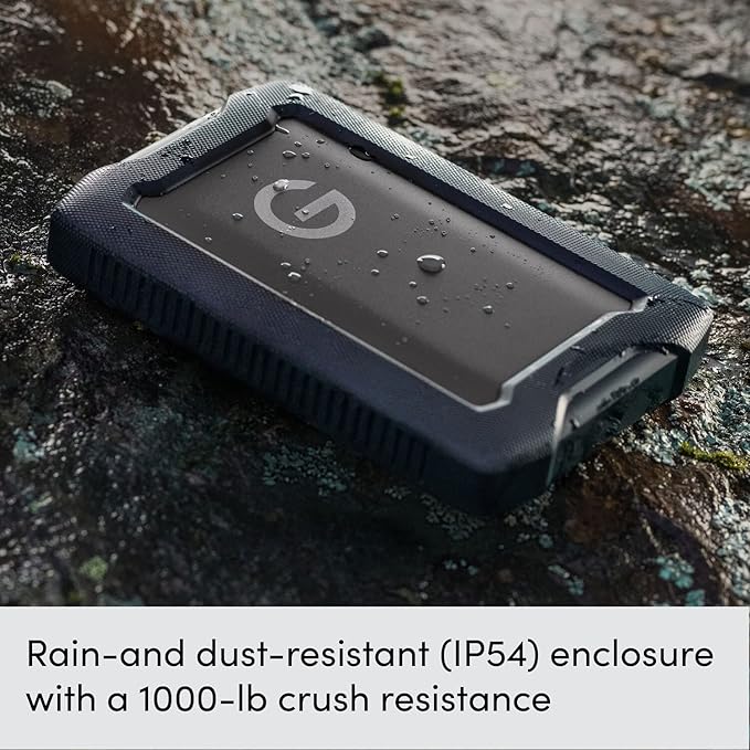 SanDisk Professional 2TB G-Drive ArmorATD - Rugged, Durable Portable External Hard Drive HDD, USB-C, USB 3.2 Gen 1 - SDPH81G-002T-GBA1D