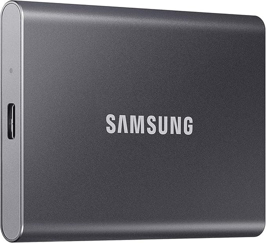 Samsung T7 Portable SSD, 2TB External Solid State Drive, Speeds Up to 1,050MB/s, USB 3.2 Gen 2, Reliable Storage for Gaming, Students, Professionals, MU-PC2T0T/AM, Gray